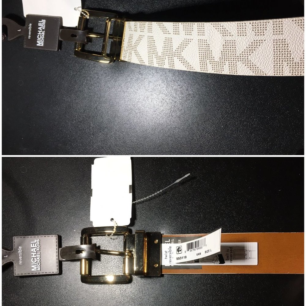 Michael Kors Reversible Belt luggage Vanilla  NWT